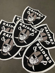 Harley Davidson Raiders Biker Patch - 4 Inch Embroidered Motorcycle Shield - Iron On / Sew On Badge