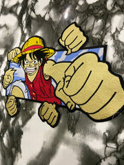 Luffy Gatling Gun Embroidered Patch – Straw Hat Pirate Action Applique