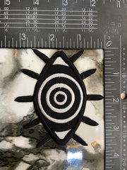 Cursed Eye Embroidered Patch – Mystical Gothic & Alternative Streetwear Applique