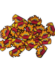 Elmo Flame Meme Embroidered Patch | Hellmo Rise Iron-On Patch | Funny Pop Culture Meme Badge for Jackets & Backpacks