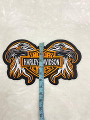 Double Eagle Harley-Davidson Embroidered Patch | Large 12-Inch Biker Vest Back Badge
