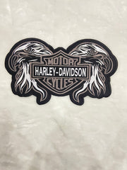Double Eagle Harley-Davidson Embroidered Patch | Large 12-Inch Biker Vest Back Badge