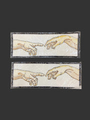 Creation of Adam Iron On Patch: Michelangelo Renaissance Art, 8*3 Inch