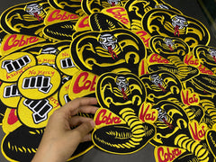 Cobra Kai Karate Kid Patches – Strike Hard No Mercy – Pick Your Size