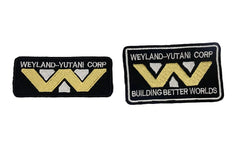 Two 'Weyland-Yutani Corp' patches on a white background