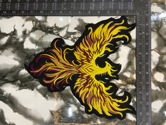 Golden Phoenix Rising Patch Set – Majestic Firebird Embroidered Applique