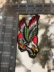 Screamin’ Eagle Embroidered Patch – Vintage American Traditional Style Applique