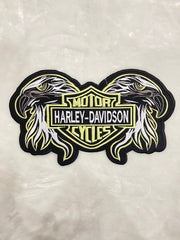 Double Eagle Harley-Davidson Embroidered Patch | Large 12-Inch Biker Vest Back Badge
