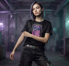 Sci-Fi Cyberpunk Android in Pod Machine Embroidery Design, Futuristic Robot Girl Embroidery File, 7 Sizes, 8 Formats