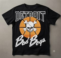Detroit Bad Boys Basketball Embroidery Design, Skull Mascot Digital File