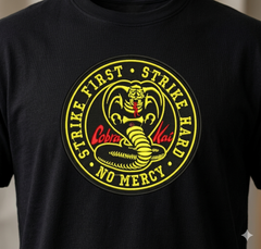 Cobra Kai Embroidery Design: Strike First No Mercy - 8 Sizes, 8 Formats