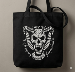 Gothic Cobra Skull Embroidery Design, Dark Occult Snake Digital File