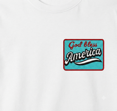 God Bless America Embroidery Design, Patriotic USA Patch, 4th of July Digital File