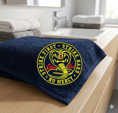 Cobra Kai Embroidery Design: Strike First No Mercy - 8 Sizes, 8 Formats