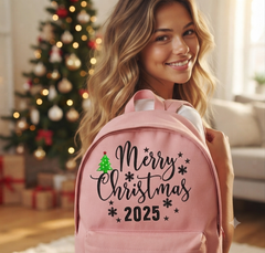 Merry Christmas 2025 Embroidery, Holiday Tree Digital File