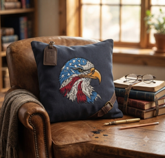 Patriotic American Eagle Embroidery, US Flag Bald Eagle Machine File