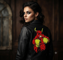 Boxing Red Bull Embroidery Design, Angry Bull Sports Machine File
