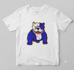 Blue Bulldog Embroidery Design, Bull Dog Mascot Digital File