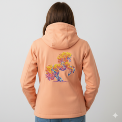 Abstract Colorful Horse Rearing Machine Embroidery Design