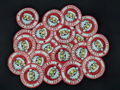 Approved by Santa Claus" Iron-On Patch | Christmas Embroidered Badge | Christmas Sweater Accessory.