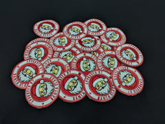 Approved by Santa Claus" Iron-On Patch | Christmas Embroidered Badge | Christmas Sweater Accessory.