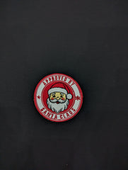 Approved by Santa Claus" Iron-On Patch | Christmas Embroidered Badge | Christmas Sweater Accessory.