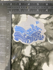 Ocean Wave Embroidered Patch – Great Wave Streetwear Iron-On Badge