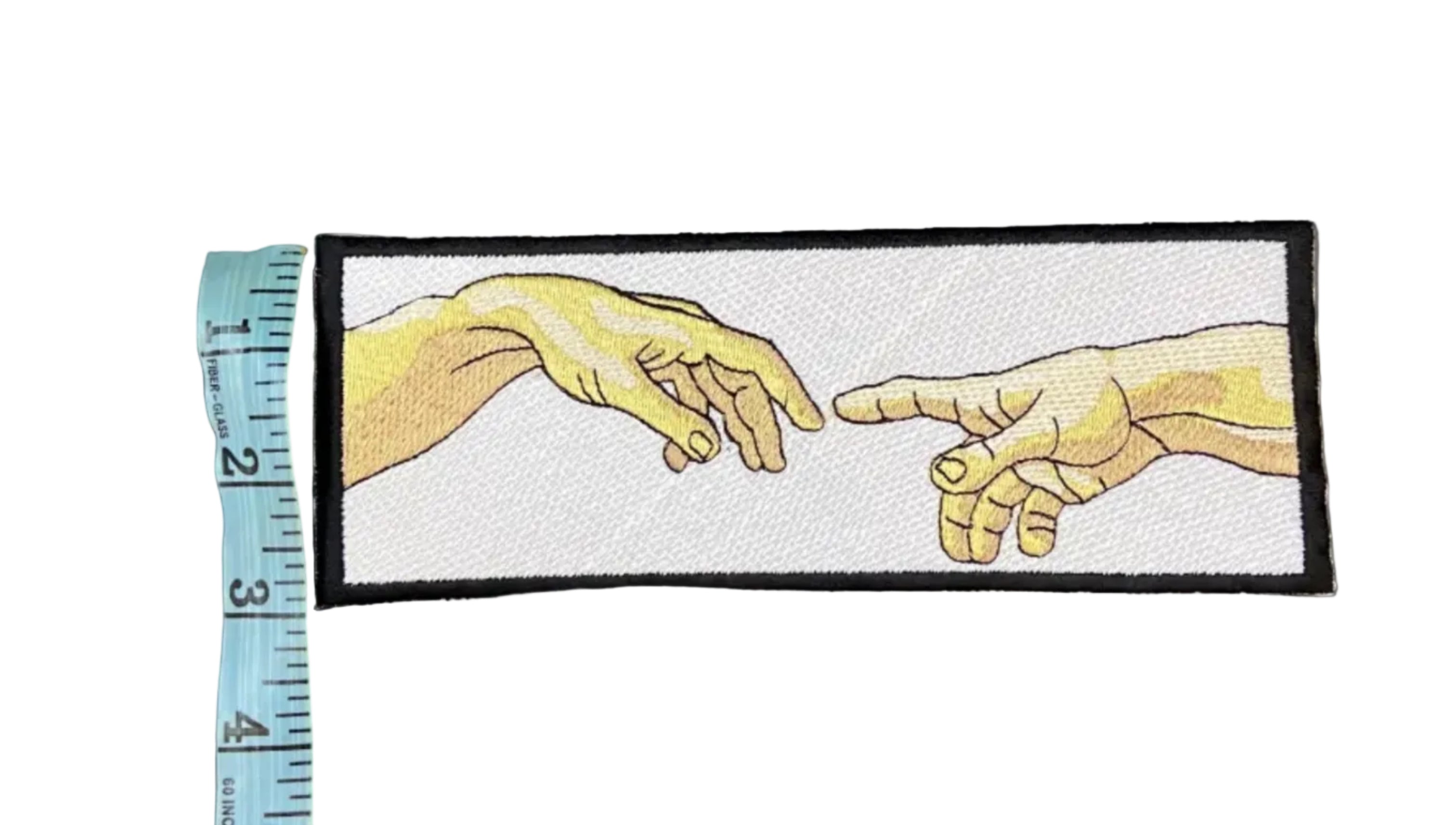 Creation of Adam Iron On Patch: Michelangelo Renaissance Art, 8*3 Inch