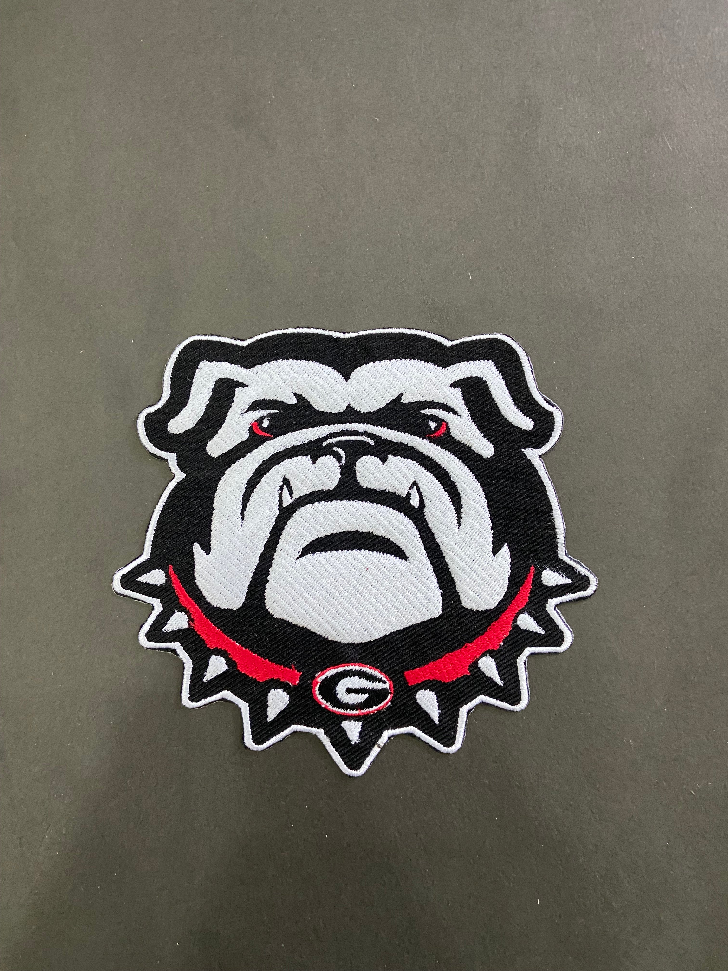 Georgia Bulldogs Embroidered Patch Set | Large UGA Mascot Back Patch, Small Bull Dog, Vintage UGA, White SEC, Power G | Individual or Full Set