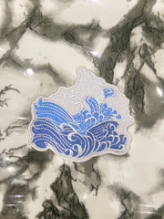 Ocean Wave Embroidered Patch – Great Wave Streetwear Iron-On Badge