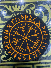 Viking Compass Vegvisir Back Patch | Valhalla Biker Vest & Norse Mythology Applique