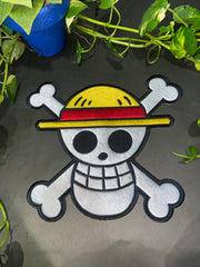 Straw Hat Pirates Patch: Anime Skull & Crossbones - Iron-on or Sew-on
