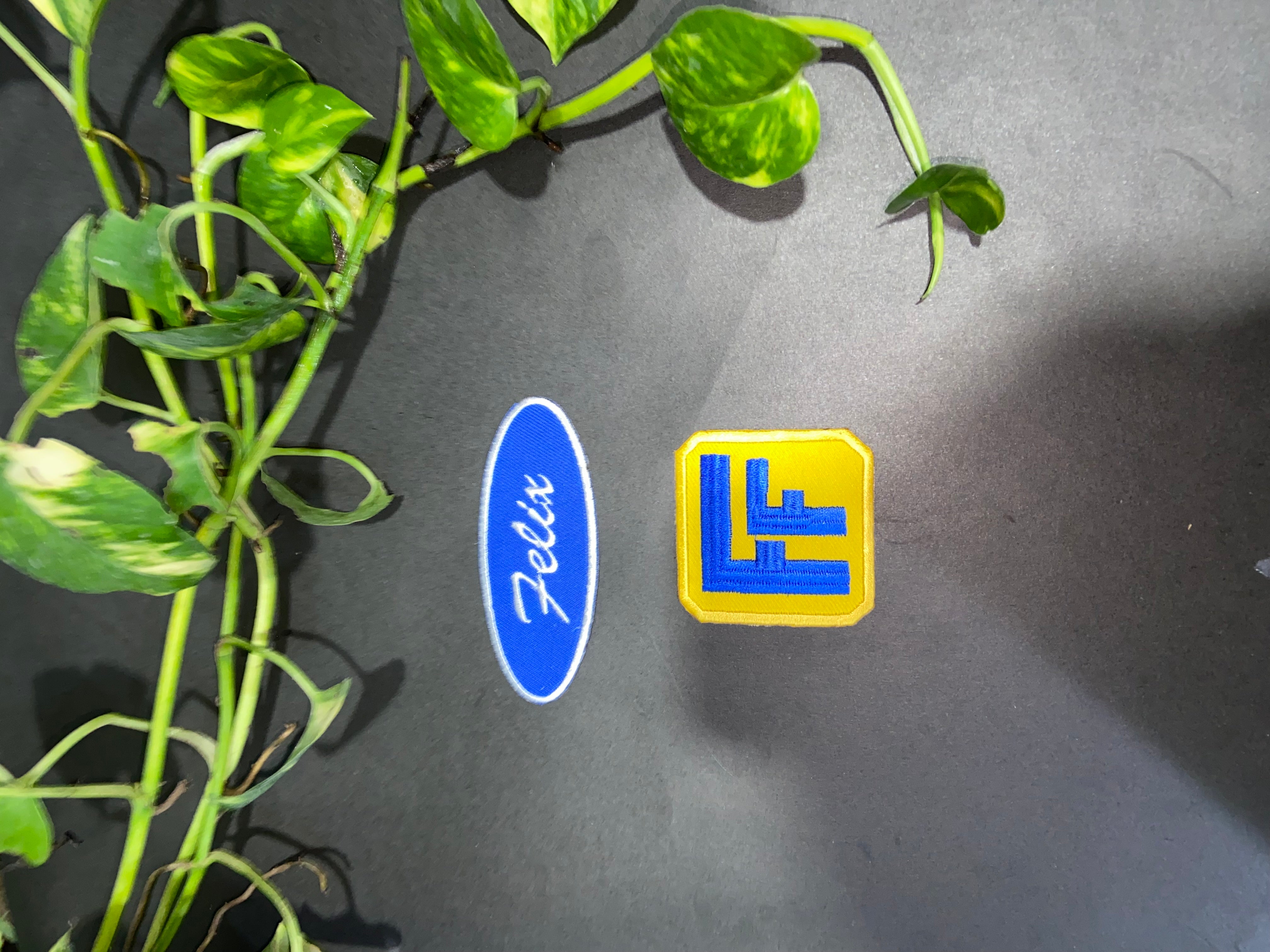 Fix-It Felix Jr. 2-Piece Patch Set | Felix Name & 'F' Logo Embroidered Iron-On for Costume