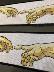 Creation of Adam Iron On Patch: Michelangelo Renaissance Art, 8*3 Inch