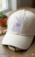 Easter Bunny Machine Embroidery Design | Chinoiserie Rabbit with Coquette Bow (Digital Download)
