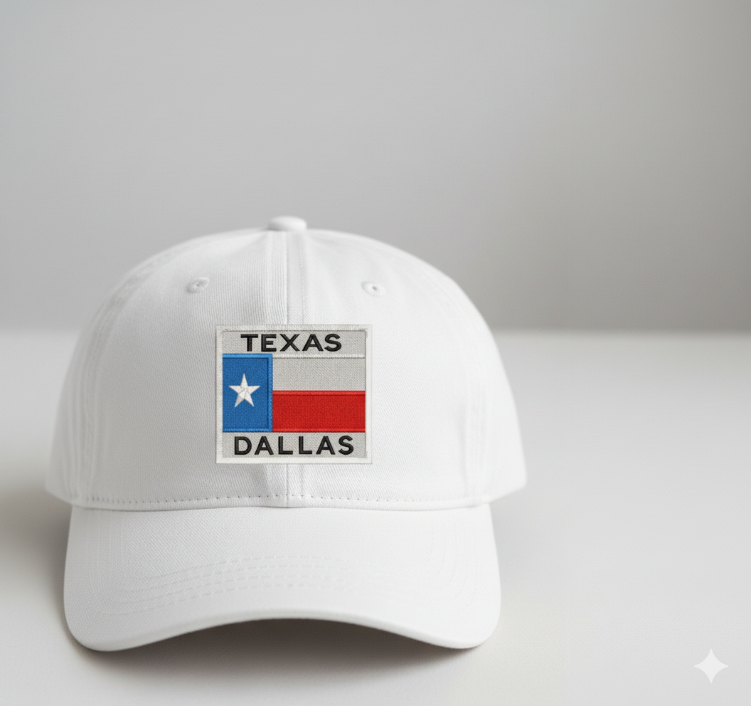 Texas Dallas Flag Embroidery Design, Lone Star State Digital Pattern, Instant Download Files