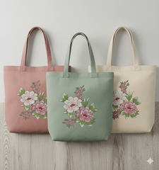 Peony Floral Bouquet Machine Embroidery Design, 8 Sizes (Digital Download)