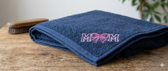 Coquette Bow "Mom" Embroidery Design – Girly Ribbon Machine File for Sweatshirts