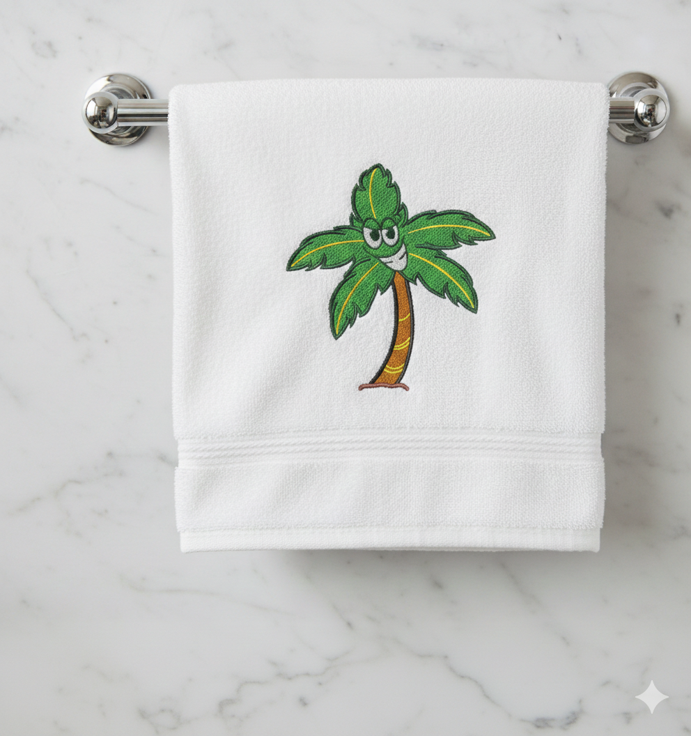 Palm Tree Embroidery Design, Cartoon Summer Machine File
