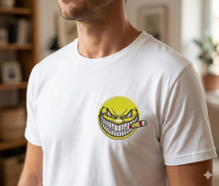 Badass Smiley Face With Cigar Machine Embroidery Design - Angry Smoking Emoji - 8 Sizes & Multiple Formats