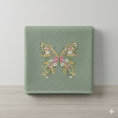 Floral Butterfly Machine Embroidery Design