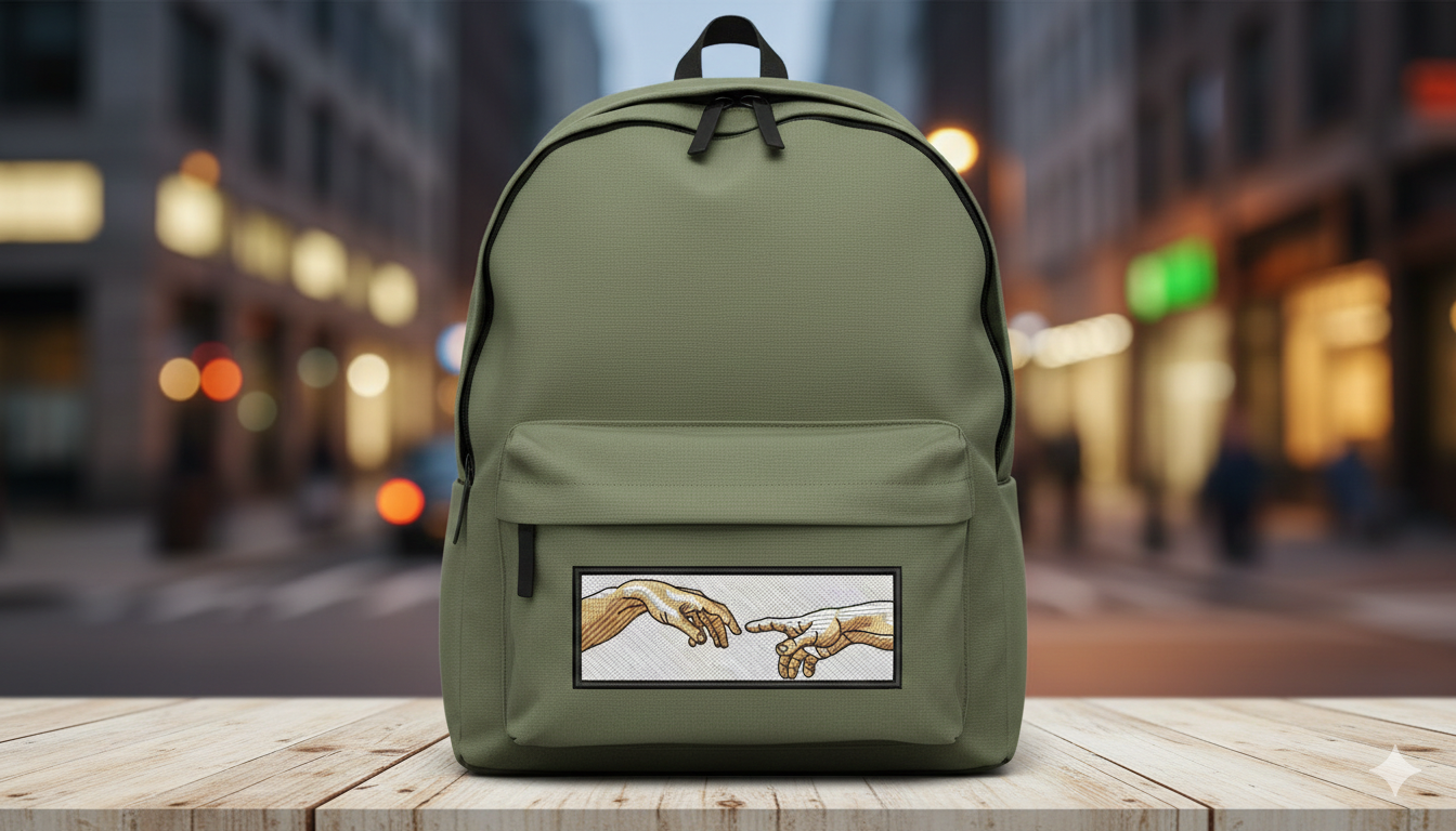 Creation of Adam Embroidery Design, Michelangelo Hands (Digital Download)