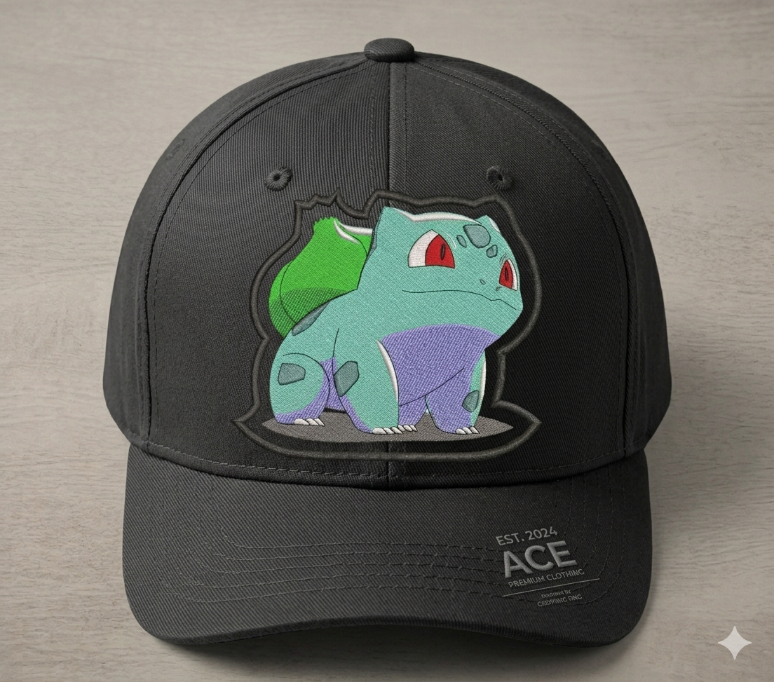 Bulbasaur Embroidery Design – 8 Sizes, Multiple Formats (Digital Download)
