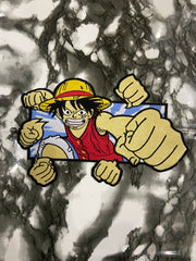Luffy Gatling Gun Embroidered Patch – Straw Hat Pirate Action Applique