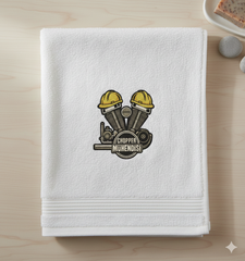 Chopper Engineer Embroidery Design, V-Twin Engine, 8 Sizes