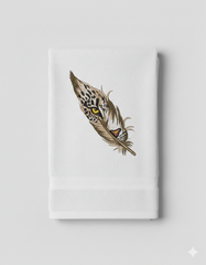 Leopard Eye Feather Embroidery Design, Wild Cat Machine Embroidery File