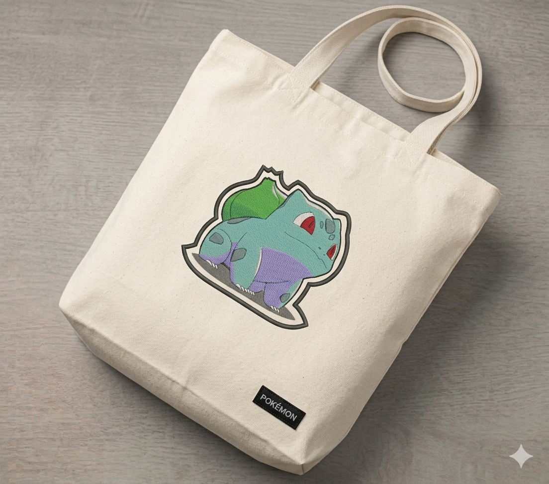 Bulbasaur Embroidery Design – 8 Sizes, Multiple Formats (Digital Download)