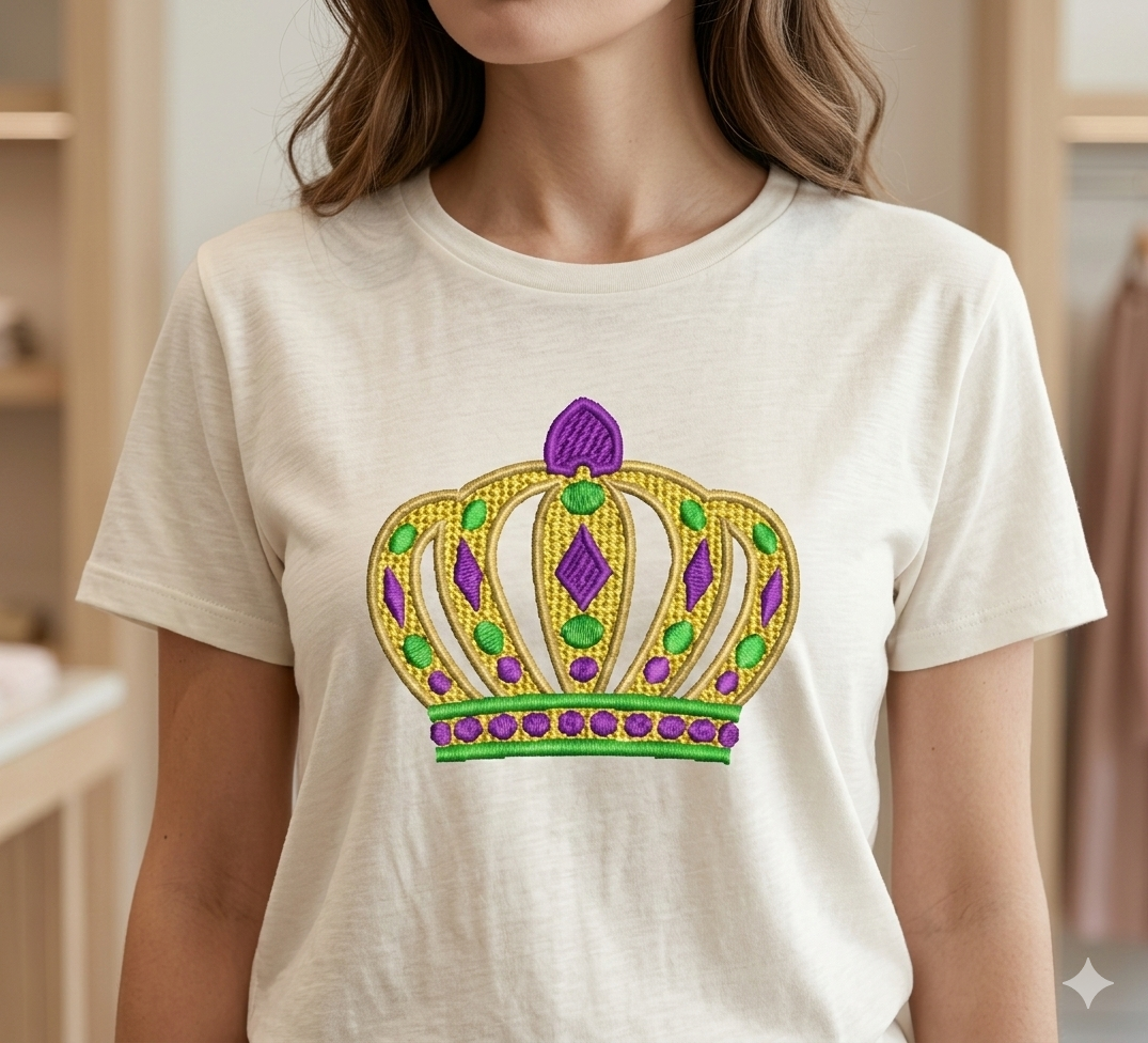 Mardi Gras Embroidery Bundle, Carnival Mask Crown Digital File, Festive Designs