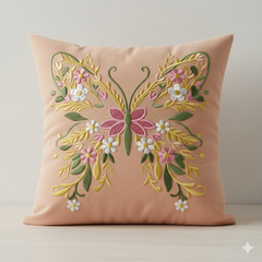 Floral Butterfly Machine Embroidery Design