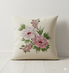 Peony Floral Bouquet Machine Embroidery Design, 8 Sizes (Digital Download)